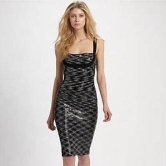 Herve leger Katherine sequin bodycon dress Sz XS - Picture 4 of 12